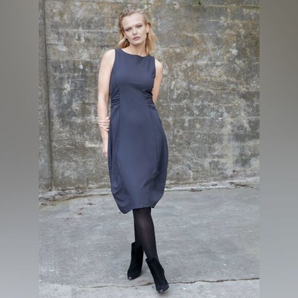 Porto San Fransisco Grey Soft Stretch Women's Dress (Size 1) - Picture 1 of 14